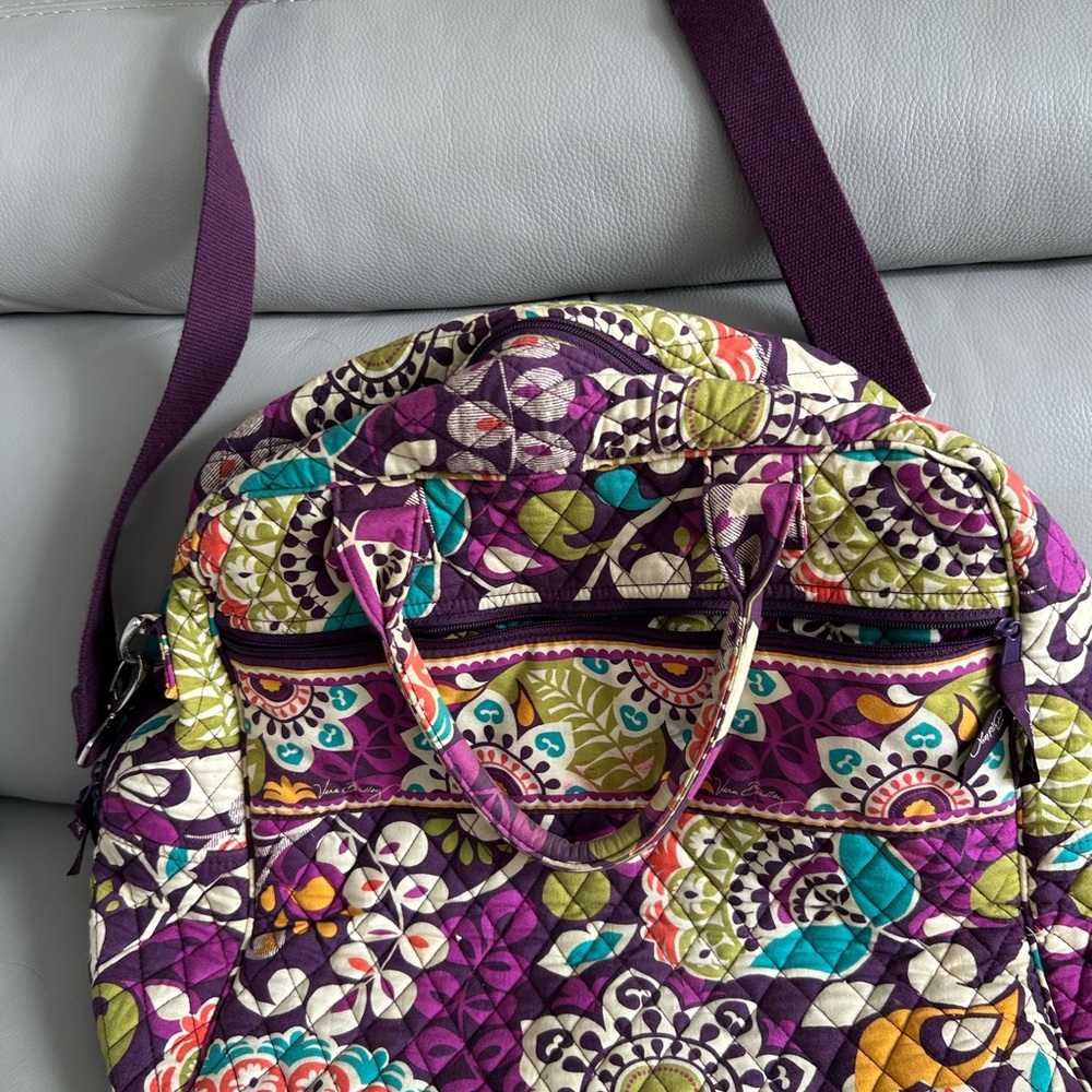 Vera Bradley Multicolor Quilted carry on bag.